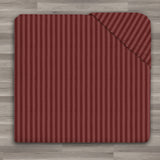 Burgundy Stripe Fitted Sheet 25CM