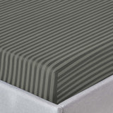 Charcoal Stripe Fitted Sheet 25CM