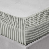 Grey Stripe Fitted Sheet 25CM