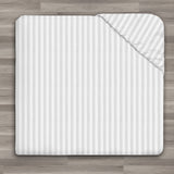 White Stripe Fitted Sheet 25CM