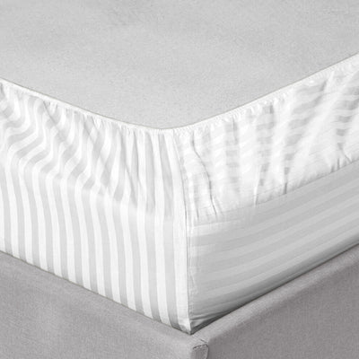 White Stripe Fitted Sheet 25CM