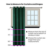 Green Velvet Eyelet Curtains