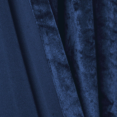 Crushed Velvet Window Eyelet Curtains Blue