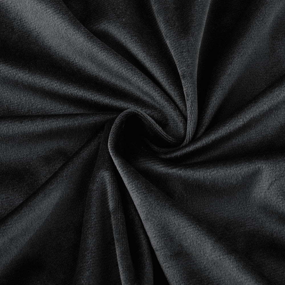 Crushed Velvet Duvet Cover Set Black