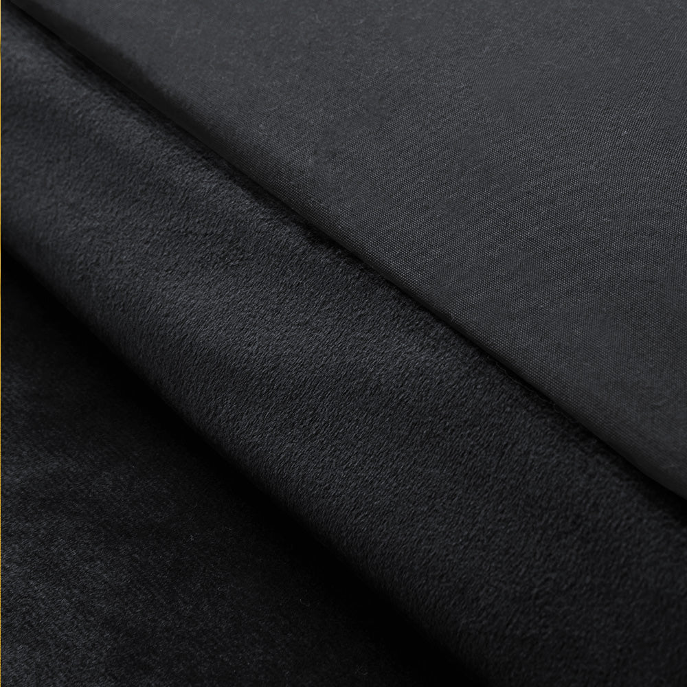 Crushed Velvet Duvet Cover Set Black