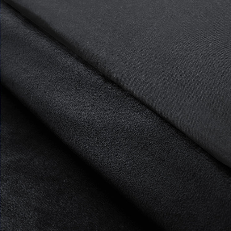 Crushed Velvet Duvet Cover Set Black
