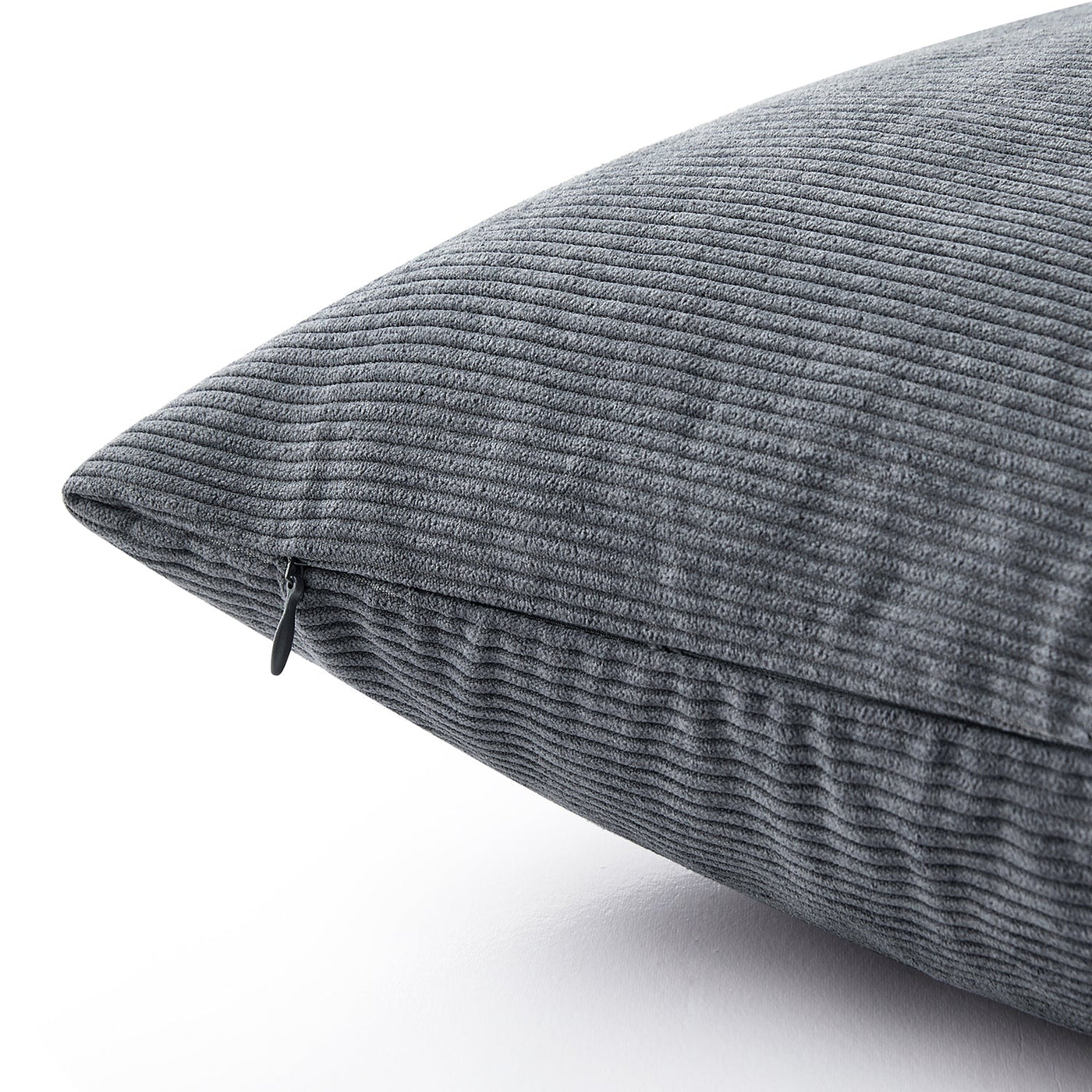 Velvet Corduroy Cushion Covers Grey