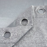 Glitter Sparkle Blackout Eyelet Ring Top Curtains Silver