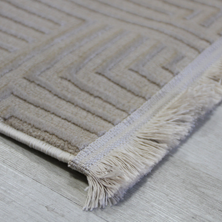 Vintage Abstract Rug Matrix Design Anti Slip Floor Mat