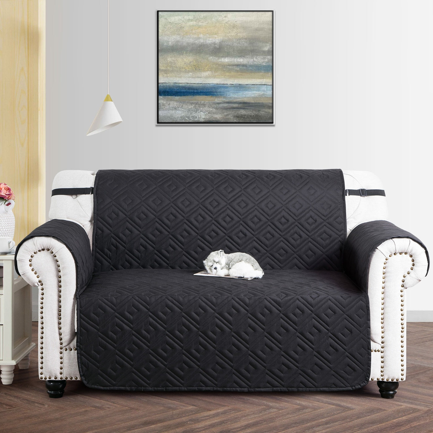 waterproof sofa cover in black