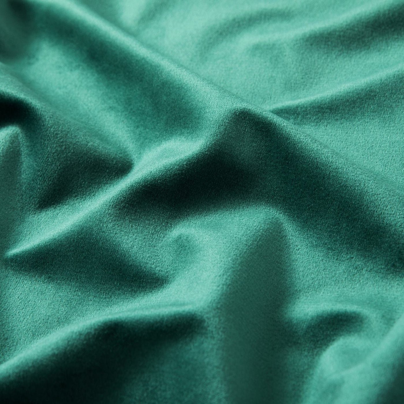 Crushed Velvet Green Duvet Cover & Matching Eyelet Curtain